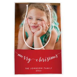 Cute Medium Personalized Merry kerstcadeaus Medium Cadeauzakje