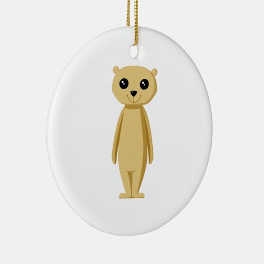 Cute Meerkat. Keramisch Ornament (Rechts)