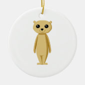 Cute Meerkat. Keramisch Ornament (Voorkant)