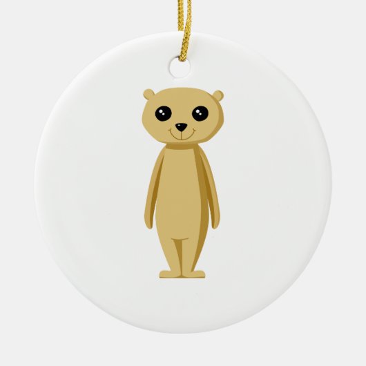 Cute Meerkat. Keramisch Ornament (Voorkant)