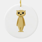Cute Meerkat. Keramisch Ornament (Achterkant)