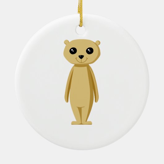 Cute Meerkat. Keramisch Ornament (Achterkant)