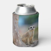 Cute Meerkat Sat on Tree Blikjeskoeler (Blikje Voorkant)