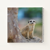 Cute Meerkat Sat on Tree Notitieboek (Achterkant)