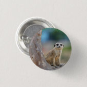 Cute Meerkat Sat on Tree Ronde Button 3,2 Cm (Voorkant /achterkant)