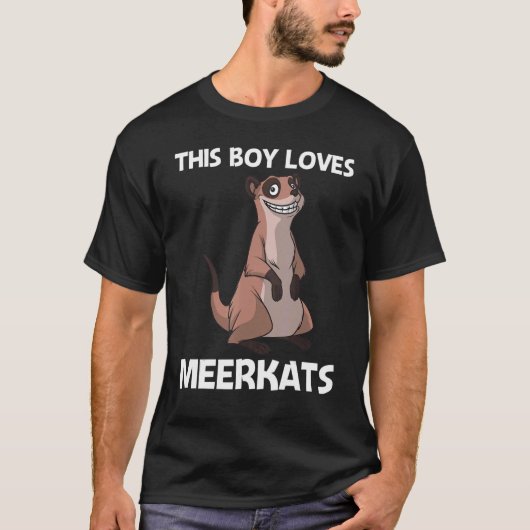 Cute Meerkat voor jongens Kinder Meerkat Mongoose T-shirt (Voorkant)