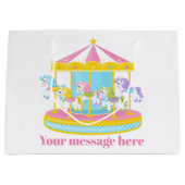 Cute meiden carrousel paarden groot cadeauzakje (Voorkant)