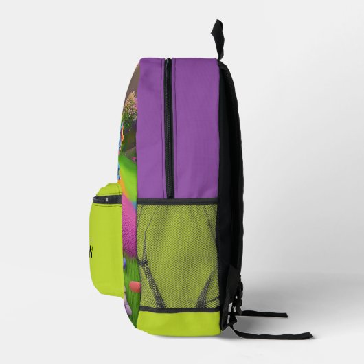 Cute meiden dragon add name bedrukte rugzak (Rechts)