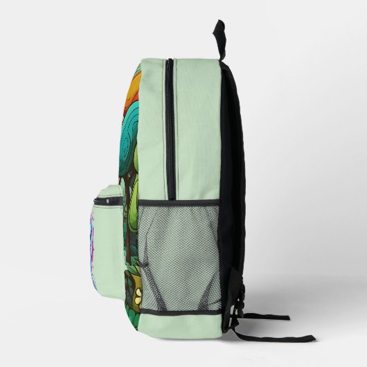 Cute meiden dragon add name bedrukte rugzak (Rechts)