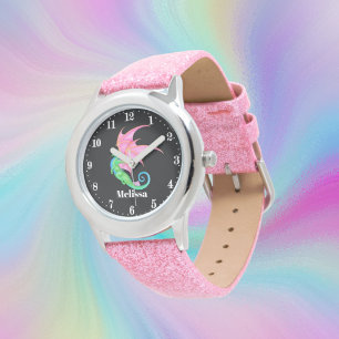 Cute meiden dragon add name horloge