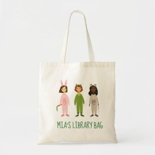 Cute meiden pajama vrienden thema tote bag
