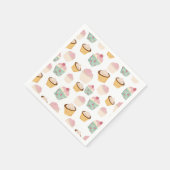 Cute meiden verjaardagstaart servet (Hoek)