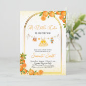 Cute Meisje Baby Shower Kaart (Staand voorkant)