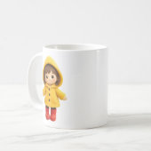 Cute meisjes cartoon koffiemok (Voorkant links)