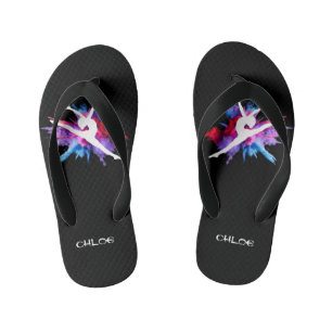 Cute Meisjes Turnen Flip Flops met Haar Naam