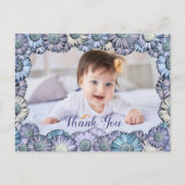 Cute meisjesachtig bloemmotief in pasteltinten Boh Briefkaart (Voorkant)