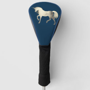 Cute Meisjesachtig & Chic Zilveren Folie Eenhoorn Golfheadcover