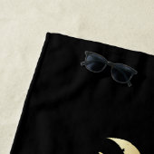 Cute Meisjesachtig Goud en zwart Ananas - Geperson Strandlaken (In situ)