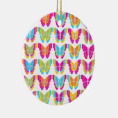 Cute Meisjesachtig Multikleur Regenboog Vlinder Pa Keramisch Ornament (Rechts)