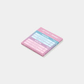 Cute Meisjesachtig Roze Blauwe Glitters Dagelijkse Post-it® Notes (Schuin)