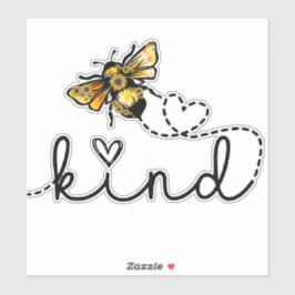 Cute Meisjesachtige Bij Wees Aardig Cursieve Harte Sticker
