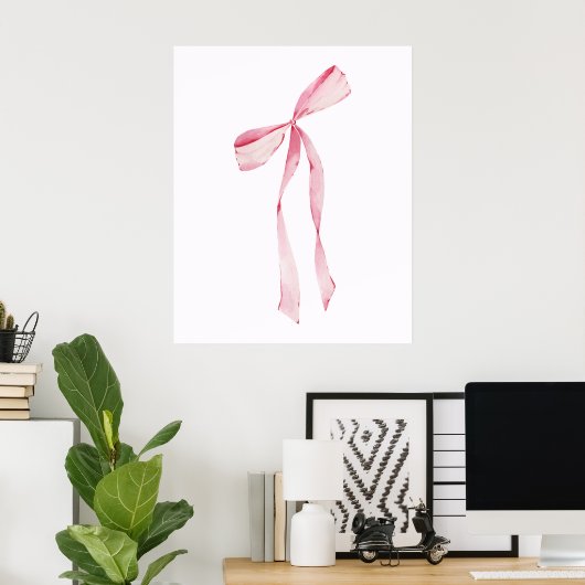 Cute Meisjesachtige Boog Muur Poster (Thuiskantoor)