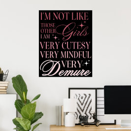 Cute Meisjesachtige Boog Muur Poster