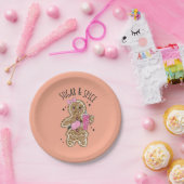 Cute meisjesachtige gemberkoek borden papieren bordje (Feest)