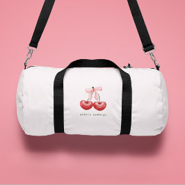Cute Meisjesachtige Rode & Blush Roze Kersen Hart  Plunjezak