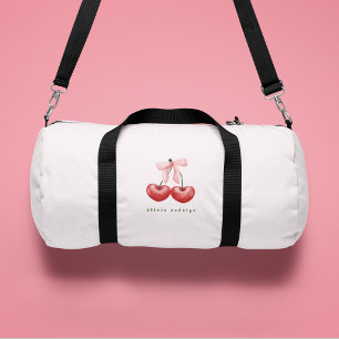 Cute Meisjesachtige Rode & Blush Roze Kersen Hart  Plunjezak