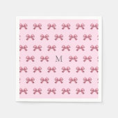 Cute Meisjesachtige Roze Satijn Esthetische Boog M Servet (Voorkant)