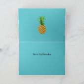 Cute Mele Kalikimaka Hawaiian Nene Goose Pineapple Feestdagen Kaart (Binnen)