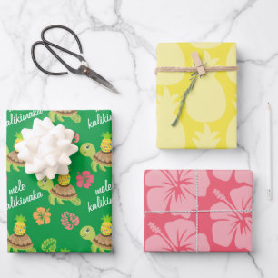 Cute Mele Kalikimaka Zee Kerstmis Inpakpapier Vel