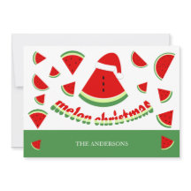 Cute Meloen Prettig Kerst Illustratie