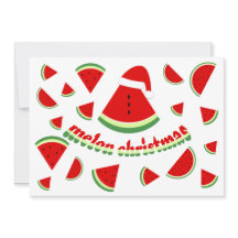Cute Meloen Prettig Kerst Illustratie