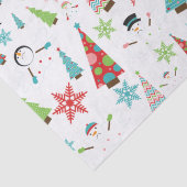 Cute Melting Snowman Funky kerstbomen Tissuepapier (Detail)