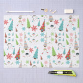 Cute Melting Snowman Funky kerstbomen Tissuepapier (Craft)