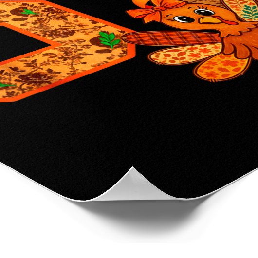 Cute Meme 67 Coquette Bow Turkey Thanksgiving Aest Poster (Hoek)