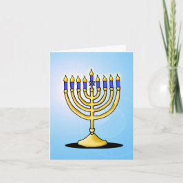 Cute Menorah Hanukkah Kaart