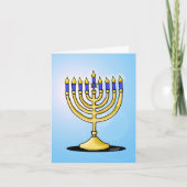 Cute Menorah Hanukkah Kaart (Voorkant)