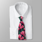 Cute Mens Accessories Tulip Floral Stropdas (Gebonden)
