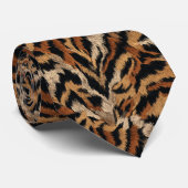 Cute Mens Fashion Tiger Print Stropdas (Opgerold)