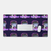 Cute Meow Gamer Cat - Kawaii Gaming Kitten Bureaumat (Keyboard & Muis)