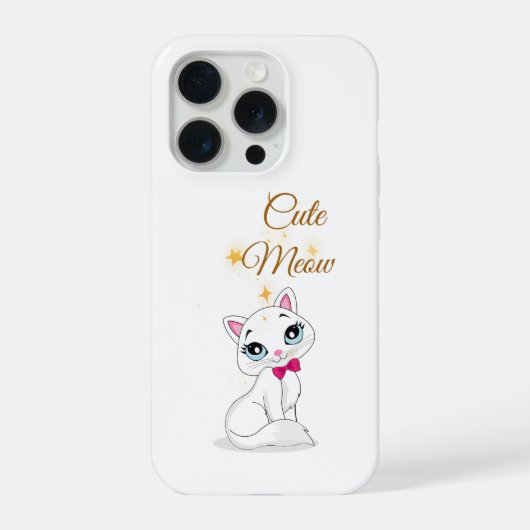 Cute Meow Kat Telefonhoes iPhone Hoesje (Achterkant)