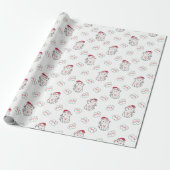 Cute Meow Kerstmis Kitten met Santa Hat Cadeaupapier (Uitgerold)