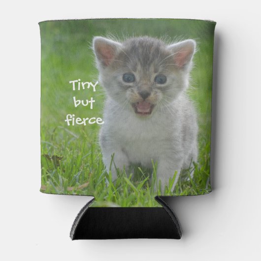 Cute Meow Kitten Tiny, maar Fierce Blikjeskoeler (Voorkant)