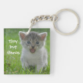 Cute Meow Kitten Tiny, maar Fierce Sleutelhanger (Achterkant)