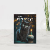 Cute Meowy Birthday Invitation,  (Voorkant)