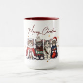 Cute Meowy Christmas Catmas Personalized Cat Mug Mok (Midden)