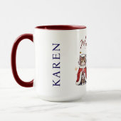 Cute Meowy Christmas Catmas Personalized Cat Mug Mok (Links)